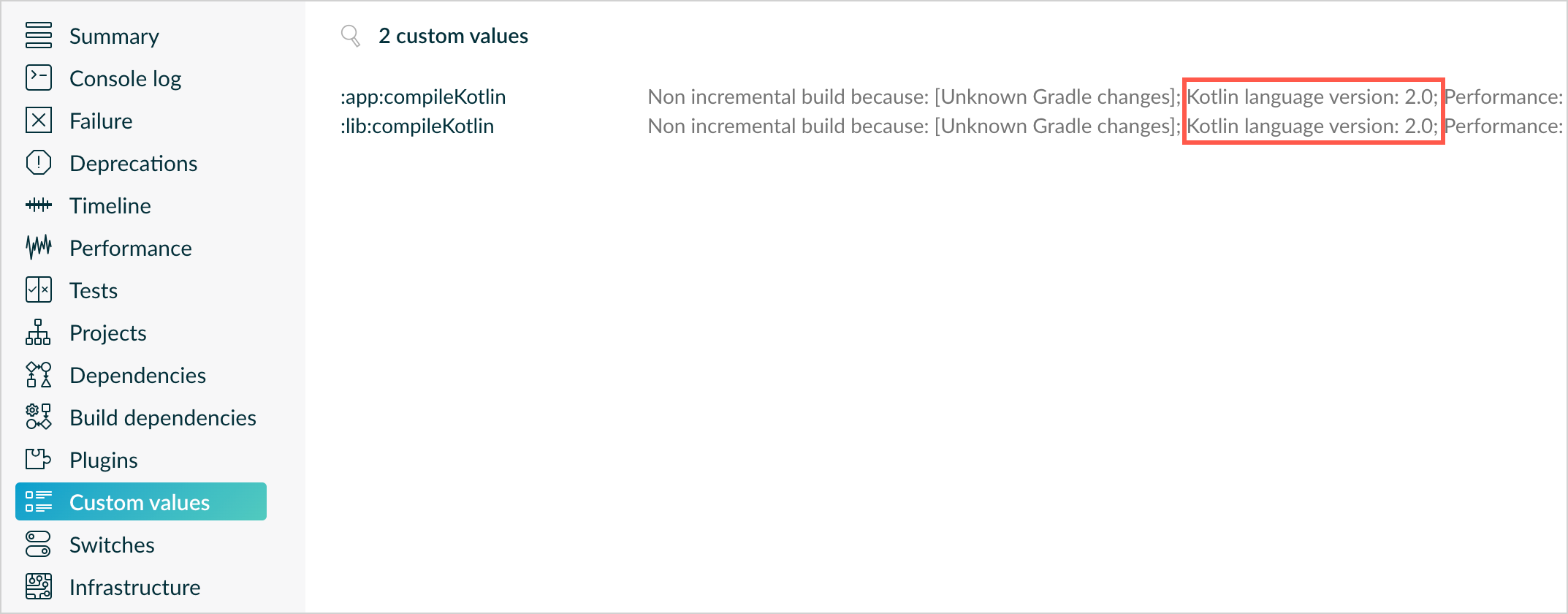 Gradle 构建扫描 - K2