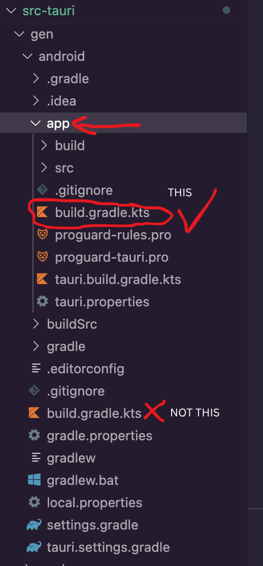 build.gradle.kts 在文件树中的位置