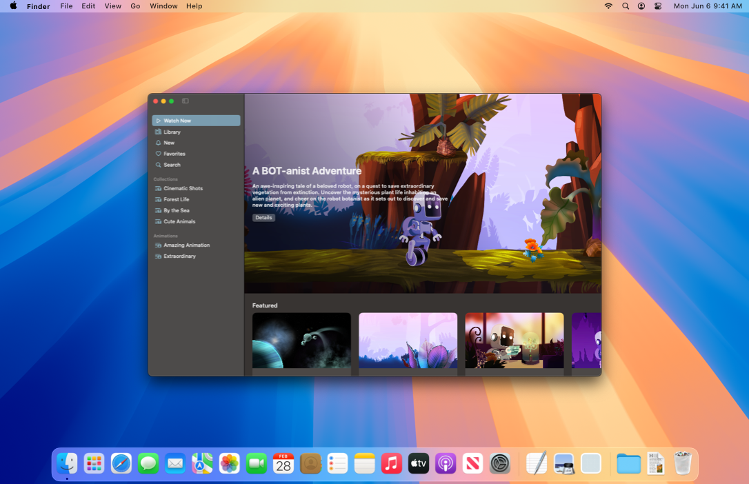 macOS 上标签页视图的截图