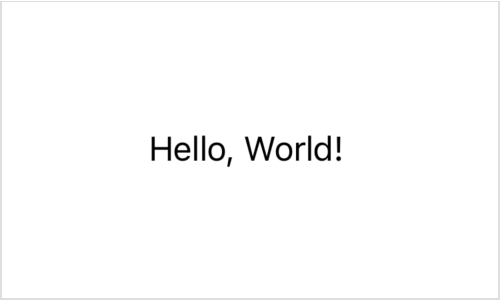 一张渲染后的文本视图截图，以正文字体显示文本 Hello World。